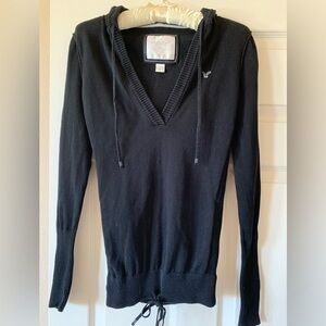 American Eagle Outfitters Black V-Neck Sweater